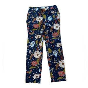 Spartina 449 Maren Riverside Station Pull-On Pants Navy Floral Print Size XS